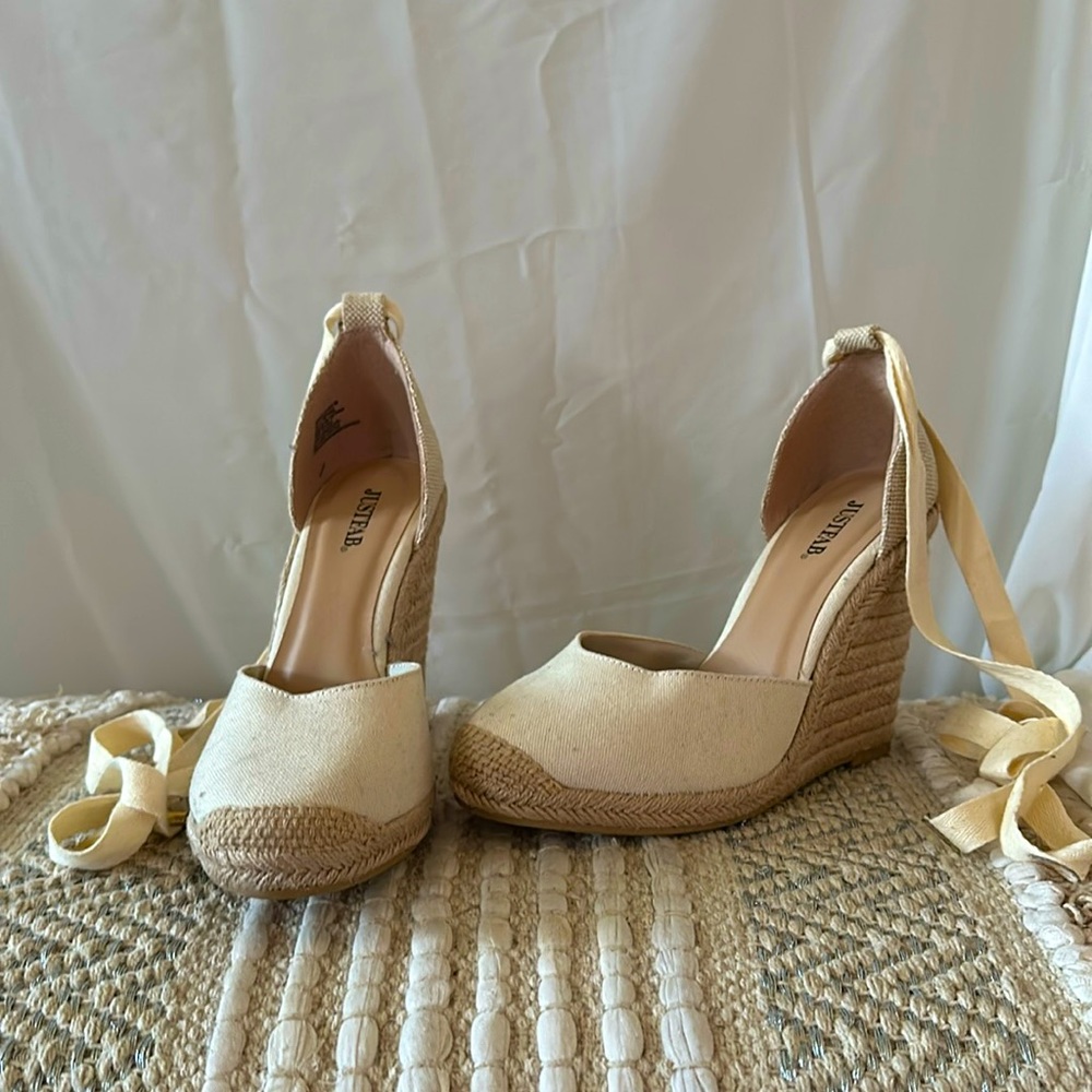 JustFab Heeled Wedge Espadrille